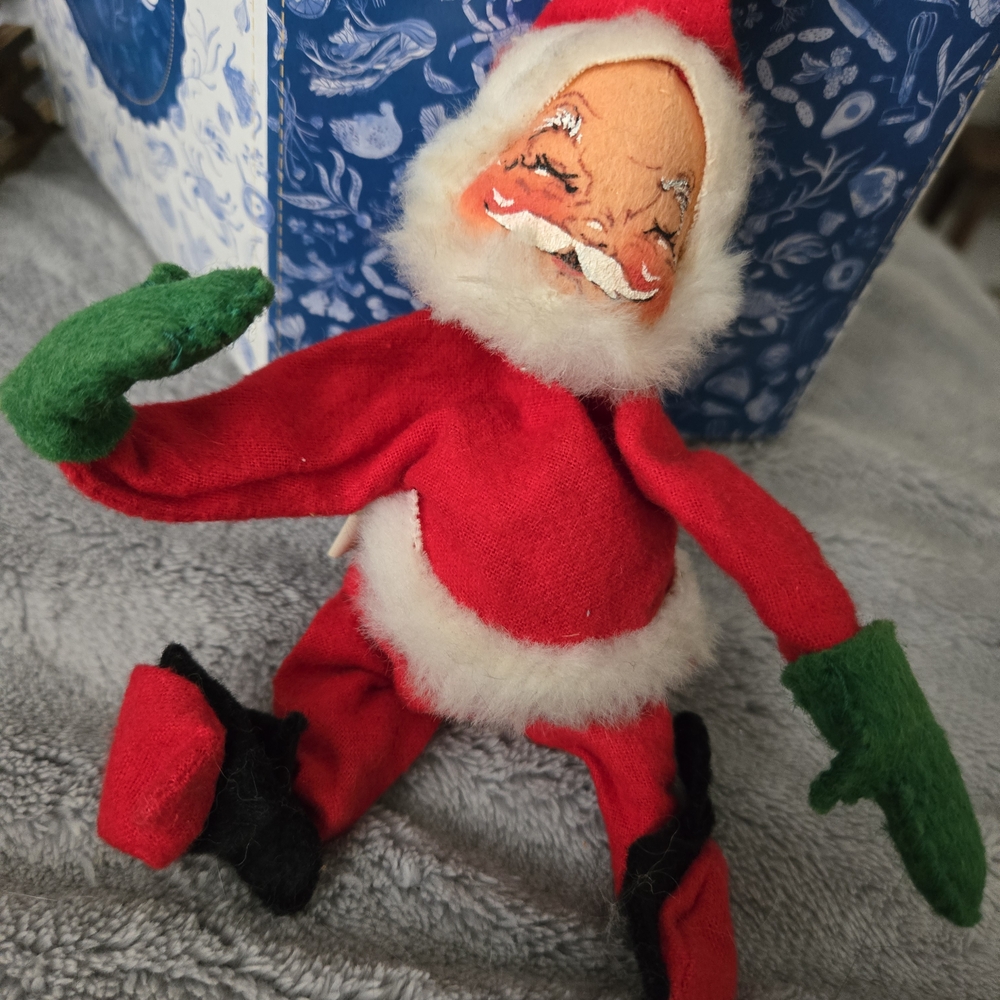 Annalee Festive Red and Green Santa Figure